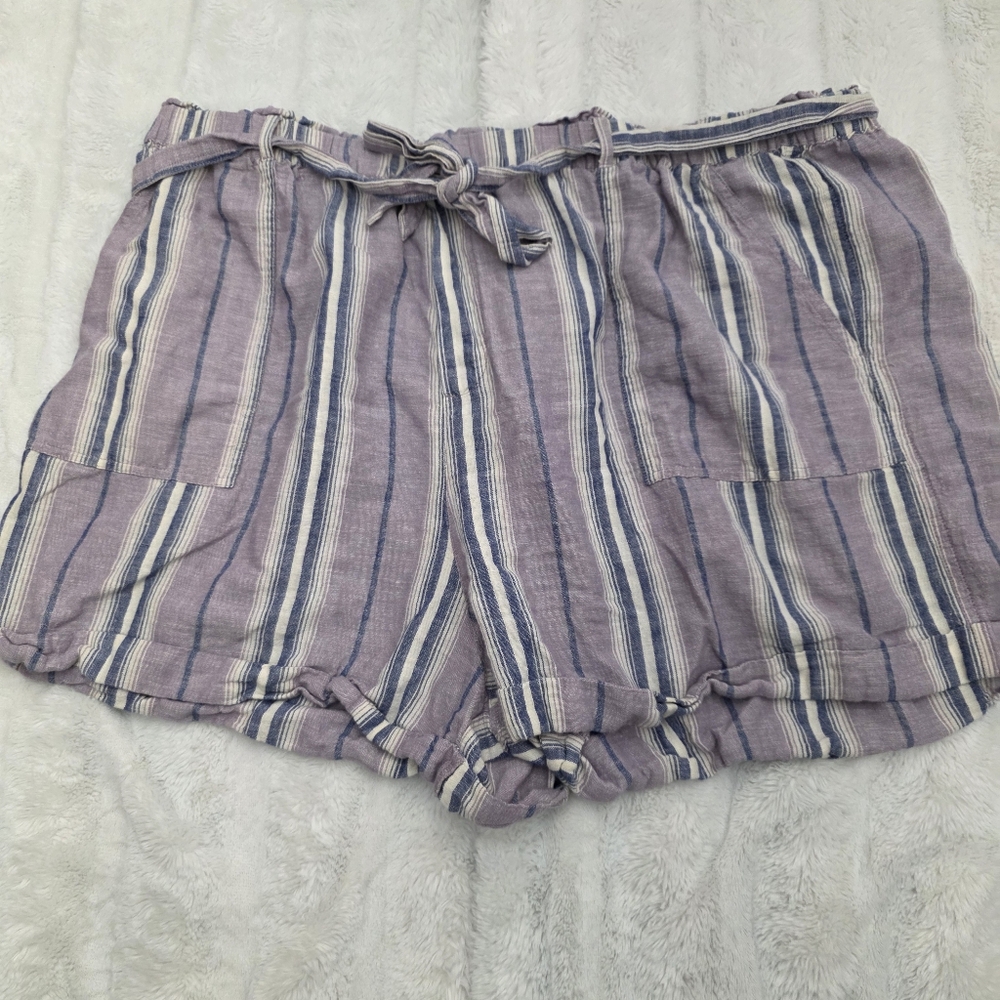 Lucky Brand Blue and Cream Striped Shorts